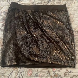 Haute Hippie Brown sequins mini skirt XS